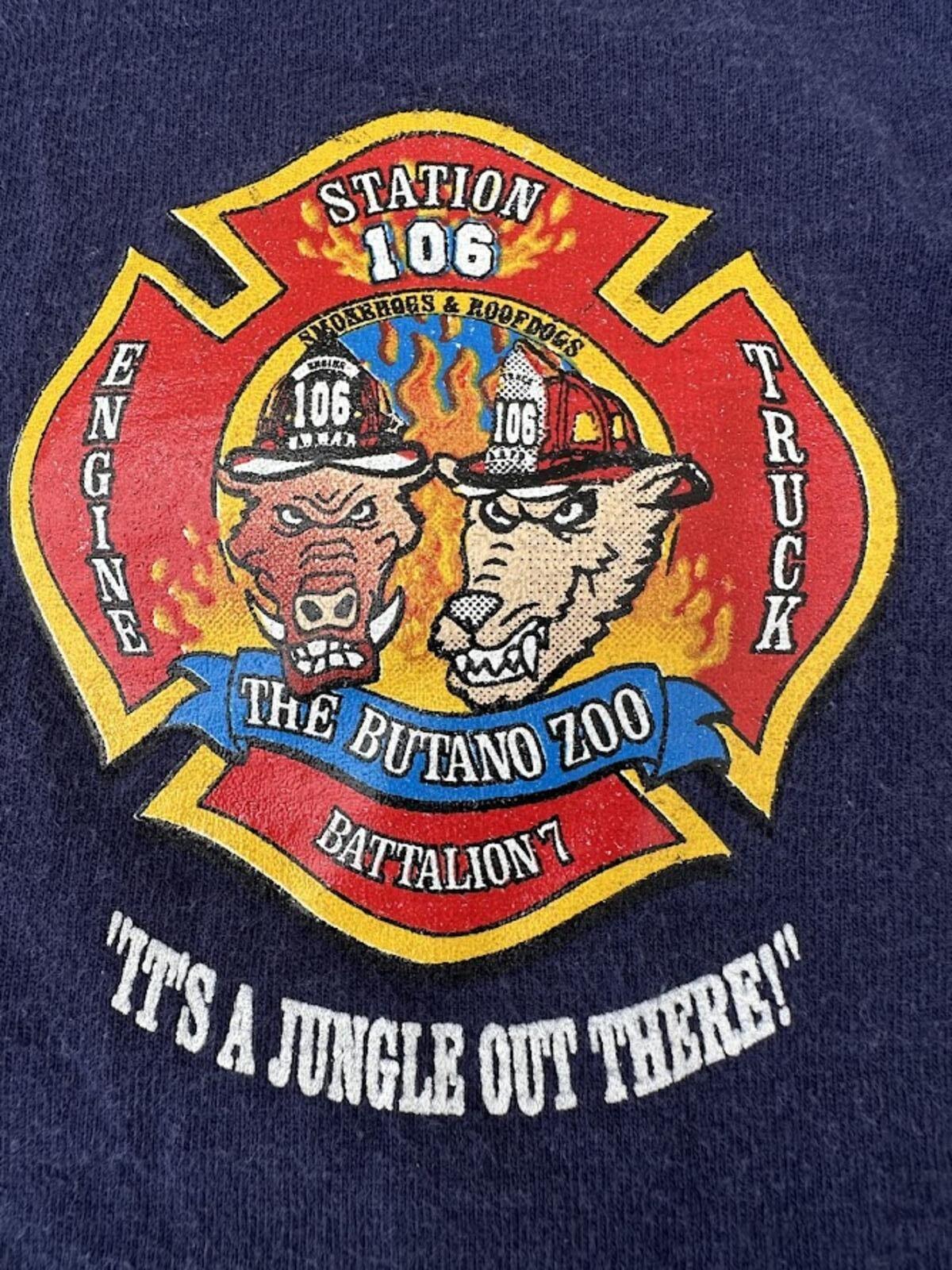 American River Fire Dept Tee Blue Cutoff