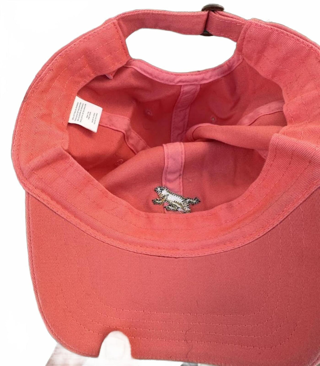 Coral Lizard Embroidered Dad Hat Strapback
