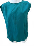 Dowell Italy Silk Shell Top Teal Green