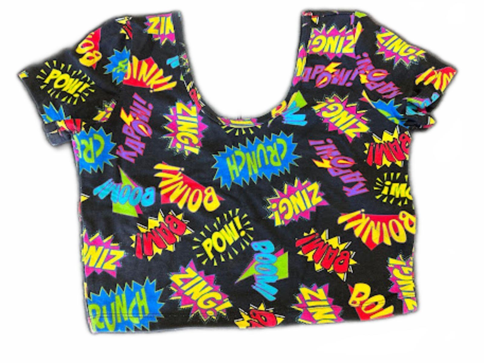 Comic Print Crop Top