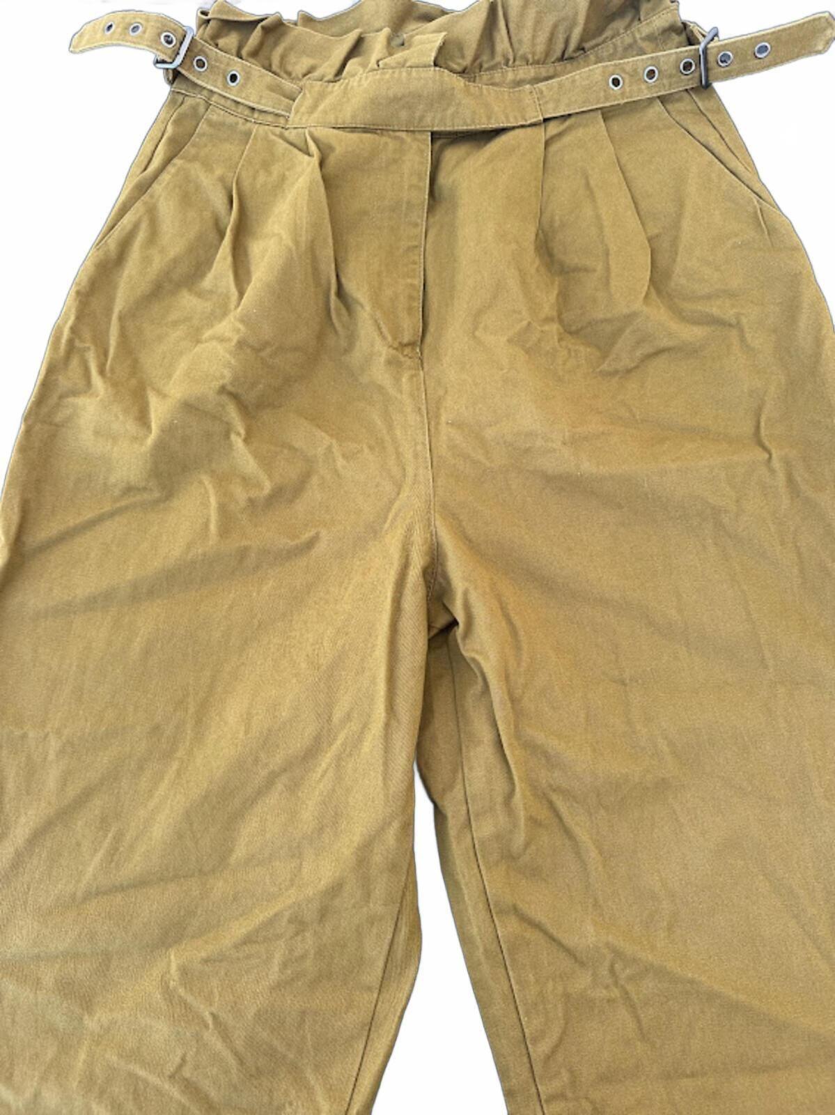 Mustard ASOS Paperbag Waist Pants NWT
