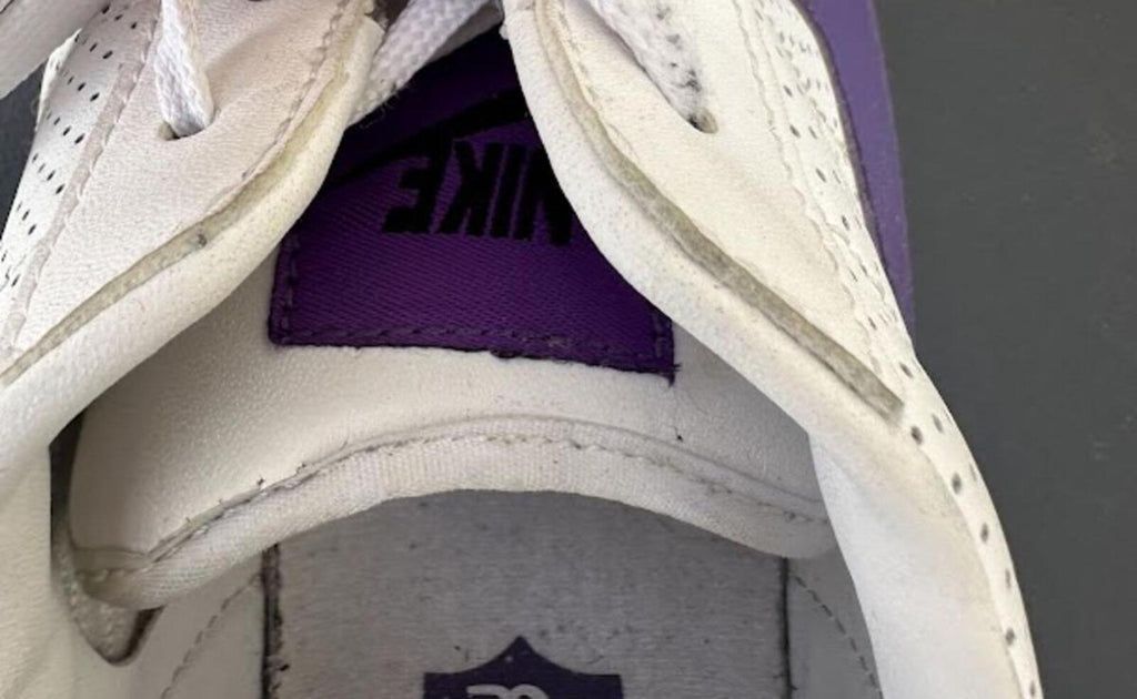 Nike BRS White Purple Leather Sneakers 10.5