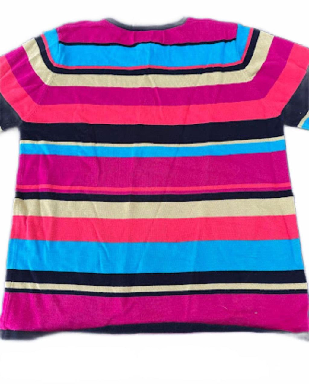 Sag Harbor Petite Bright Stripe Knit Top