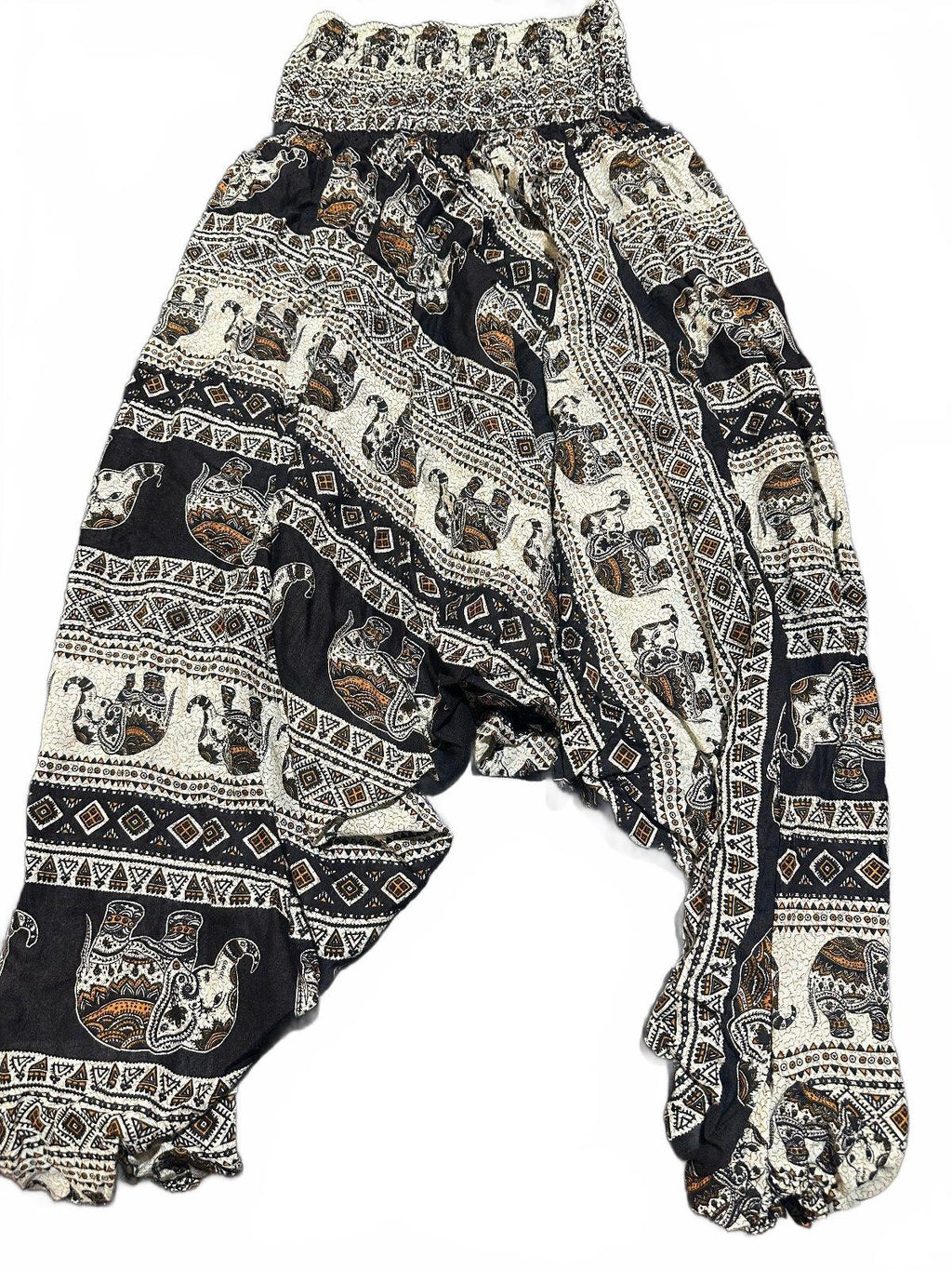 Elephant Print Harem Pants Boho One Size