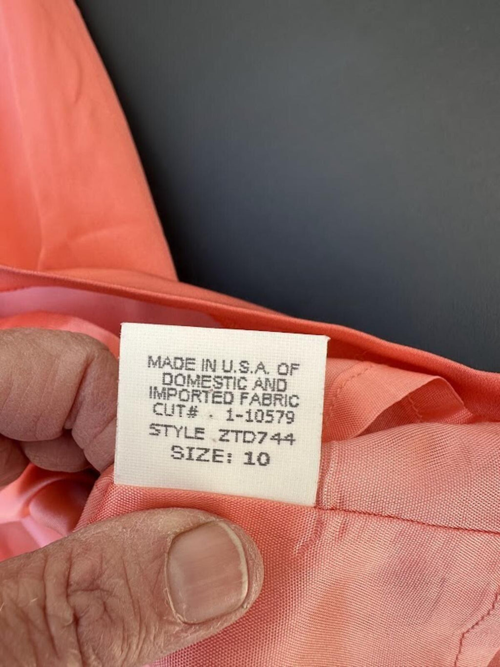 David Meister Silk Peach Shift Dress Sz 10