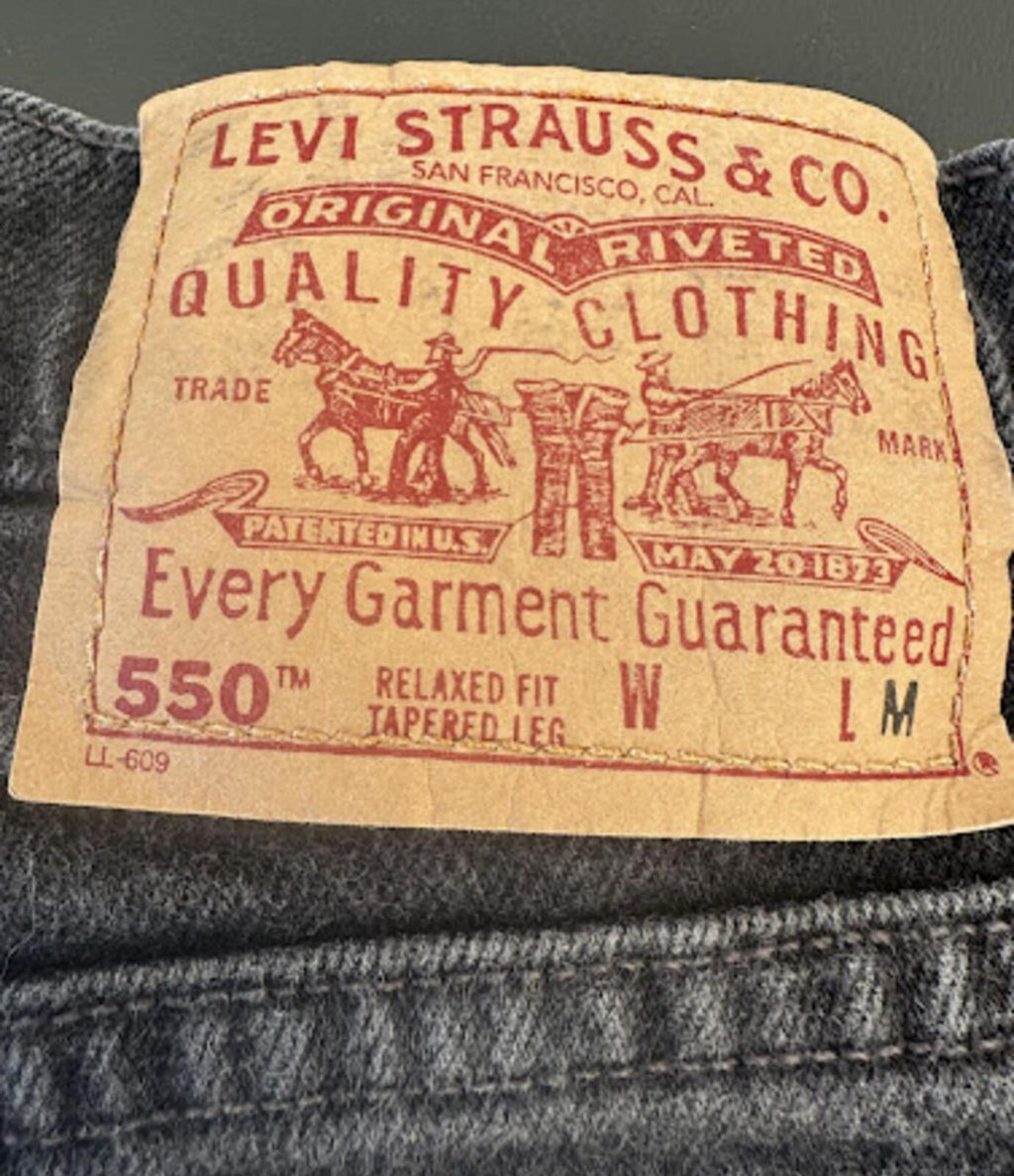 USA Levi's 550 Black Jeans 14 Petite