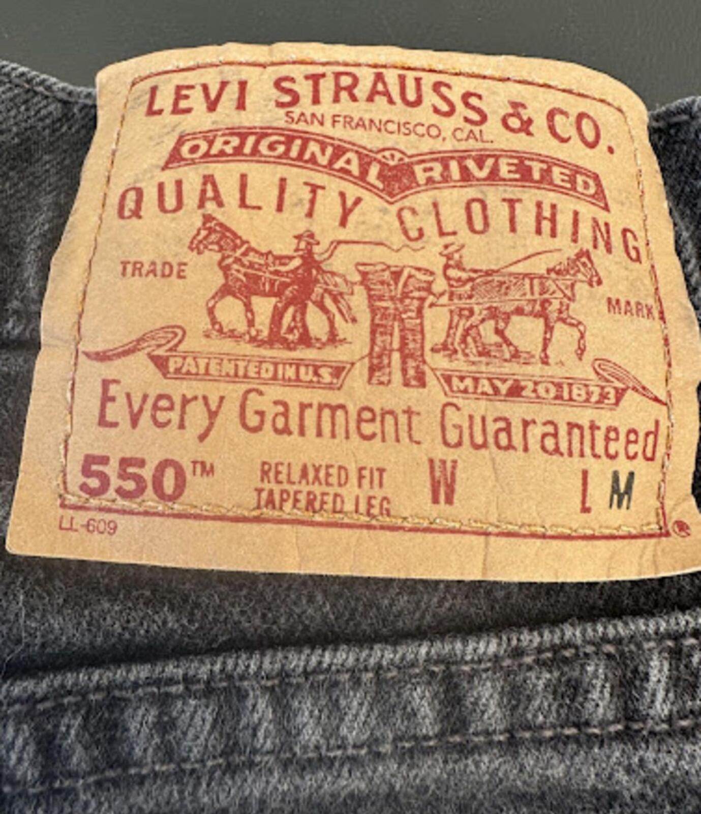 USA Levi's 550 Black Jeans 14 Petite