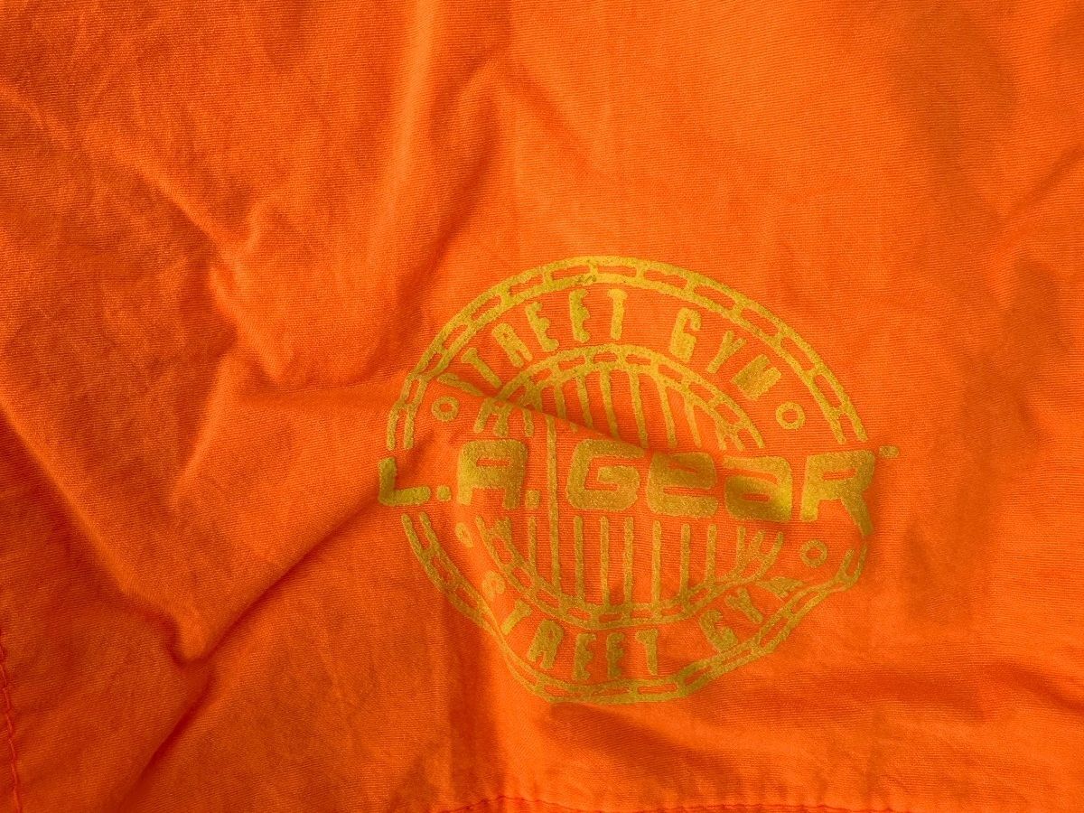 Vintage LA Gear Neon Orange Swim Trunks Large 80s 90s