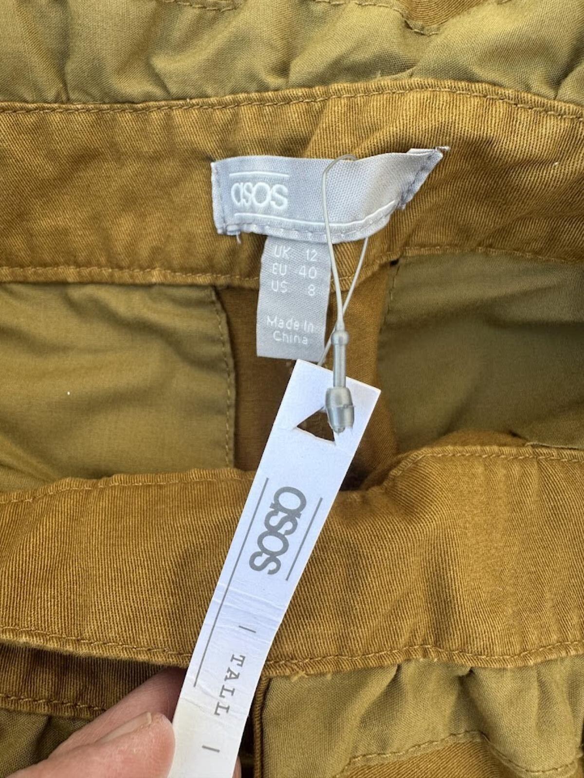 Mustard ASOS Paperbag Waist Pants NWT