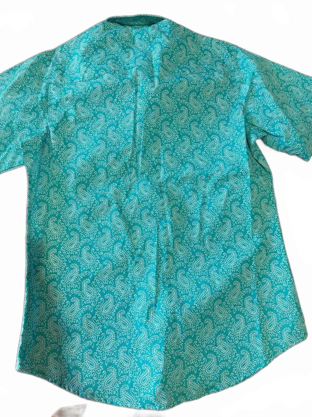 Wrangler Turquoise Paisley Western Shirt Men's M NWT