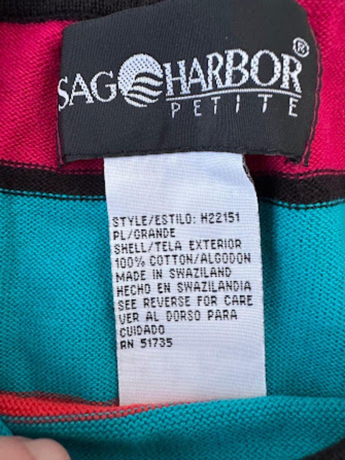 Sag Harbor Petite Bright Stripe Knit Top