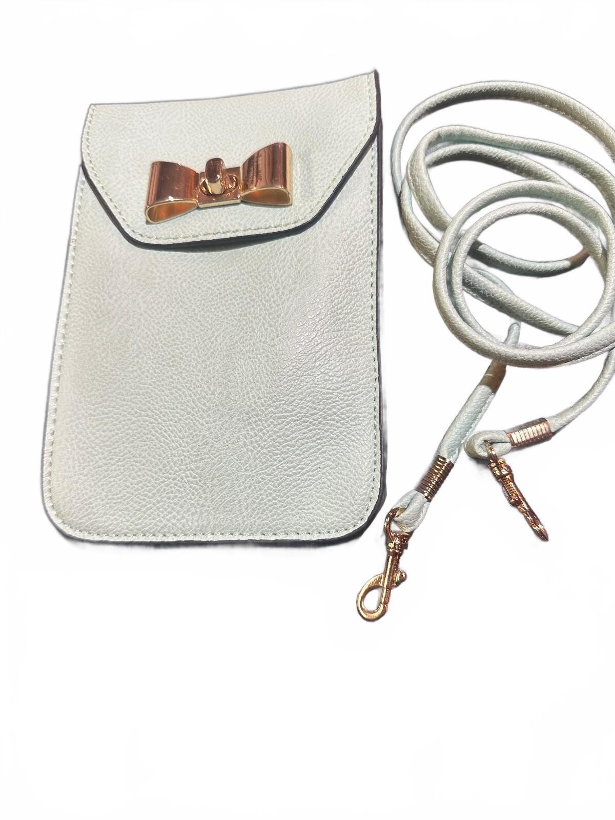 Mint Green Bow Crossbody Phone Bag Purse