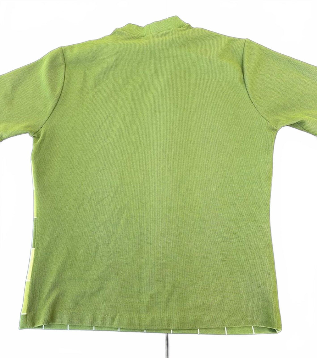 Vintage JCPenney Grid Knit Top Green M