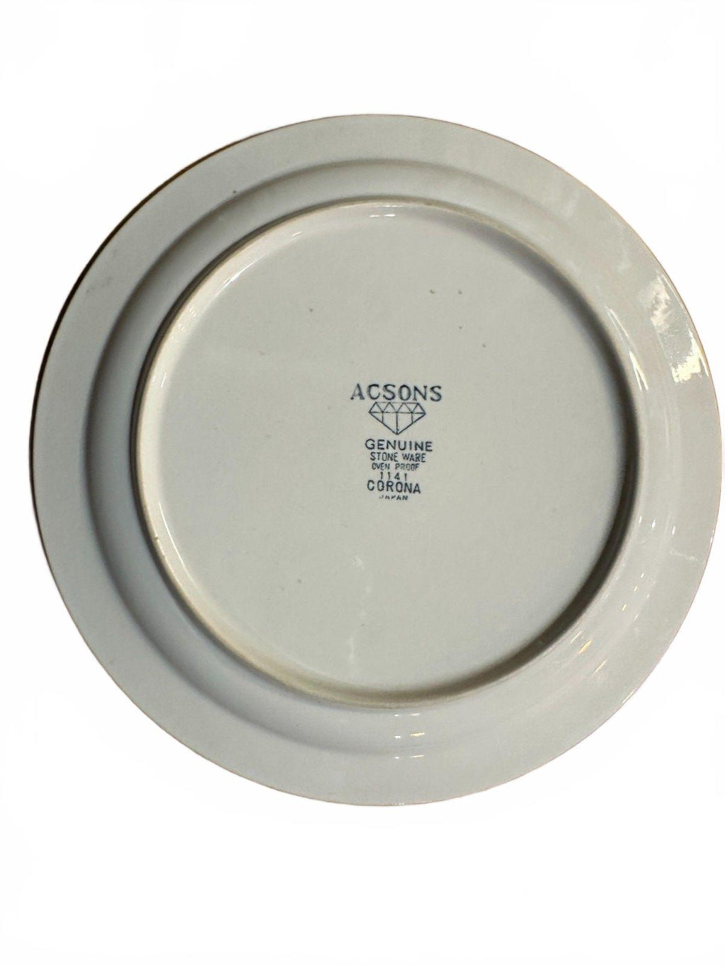 Vintage Acsons Corona 1141 Stoneware Bowl Plate Japan