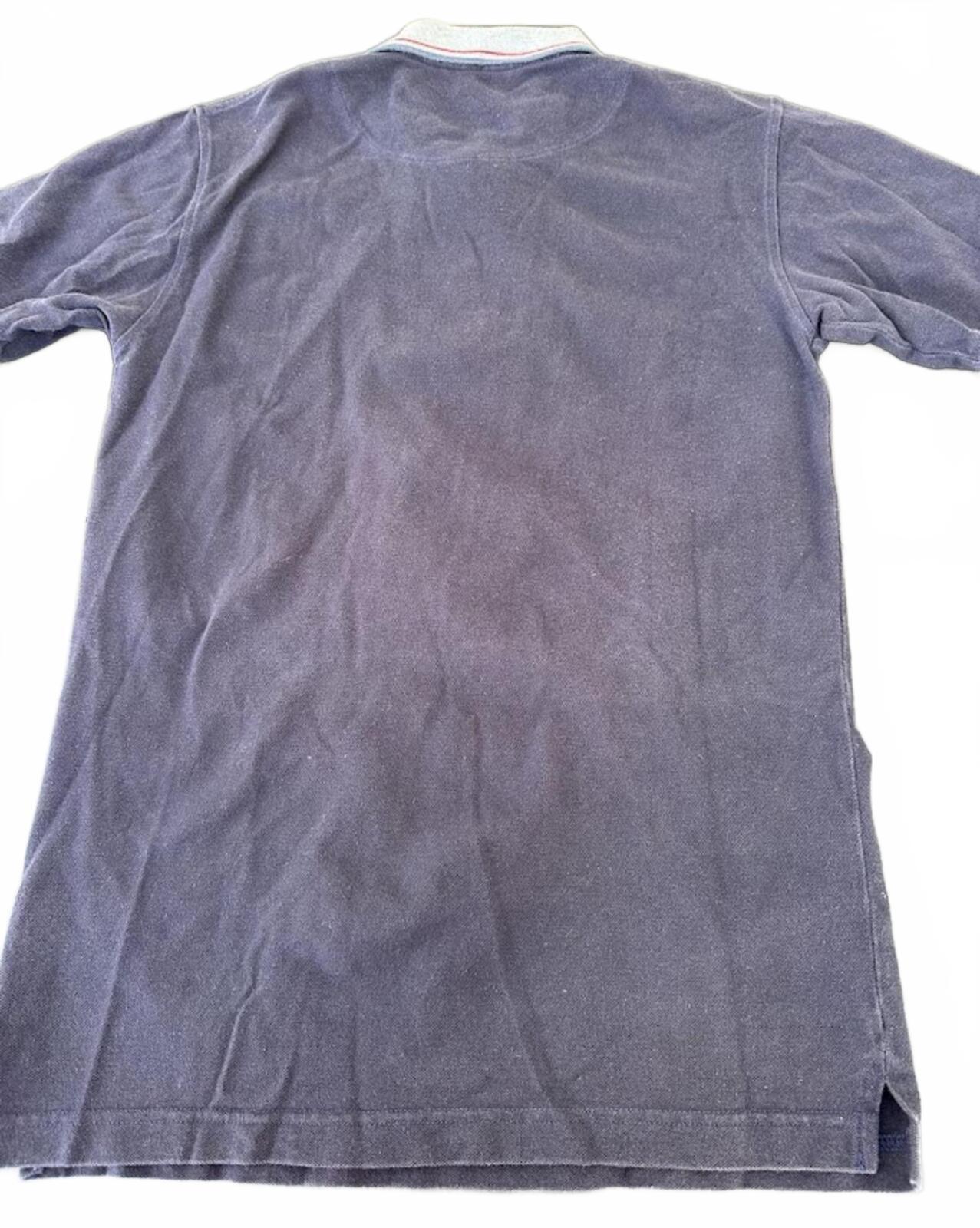 : Arnold Palmer Charge Polo Shirt L Navy Stripe Collar