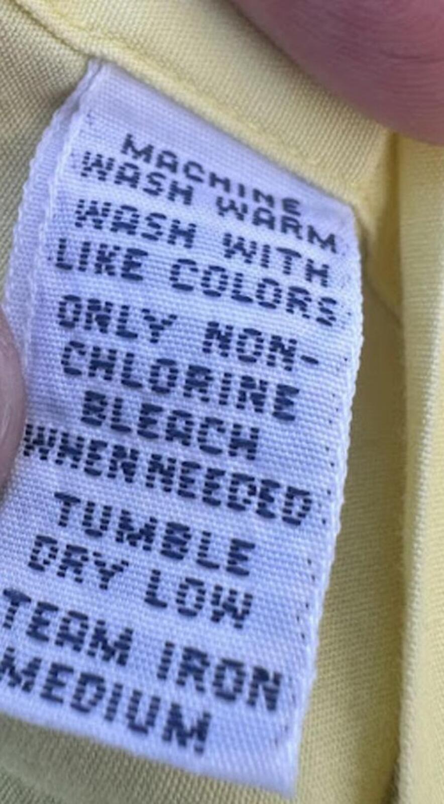 Ralph Lauren Yellow Classic Fit Shirt Medium