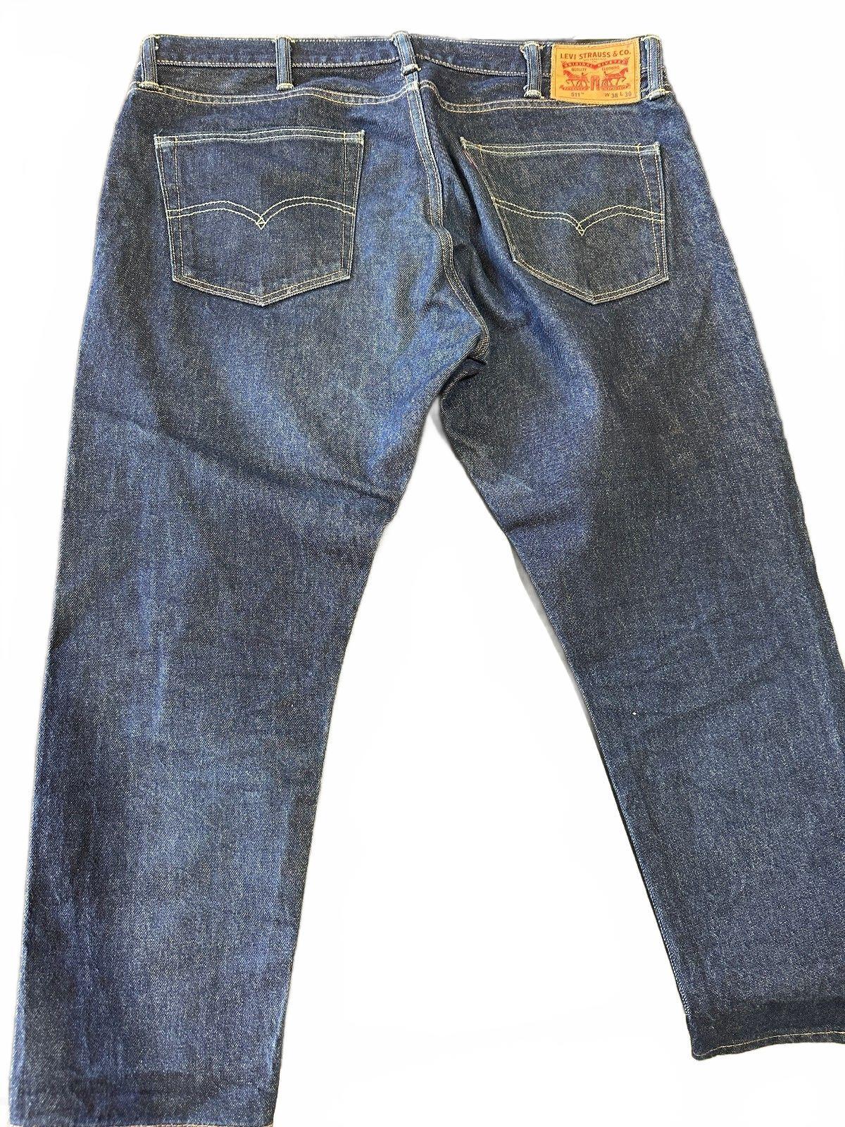Levi's 511 Men's Dark Wash Slim Jeans 38x30 Hemmed 25"