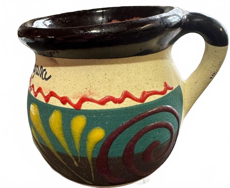 Mexican Hand Painted Pottery Mugs Set of 3
