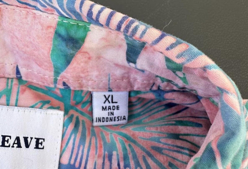 Shore Leave Tropical Palm Camp Shirt XL