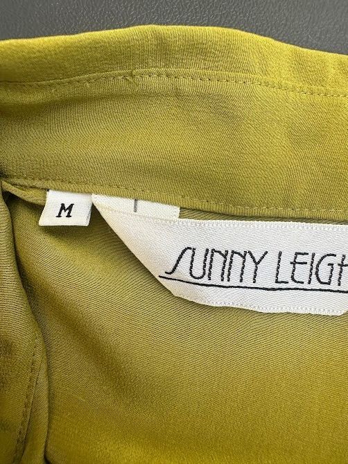 Sunny Leigh Olive Green Silk Blouse M