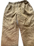100% Linen Tan Pull-On Pants 30W