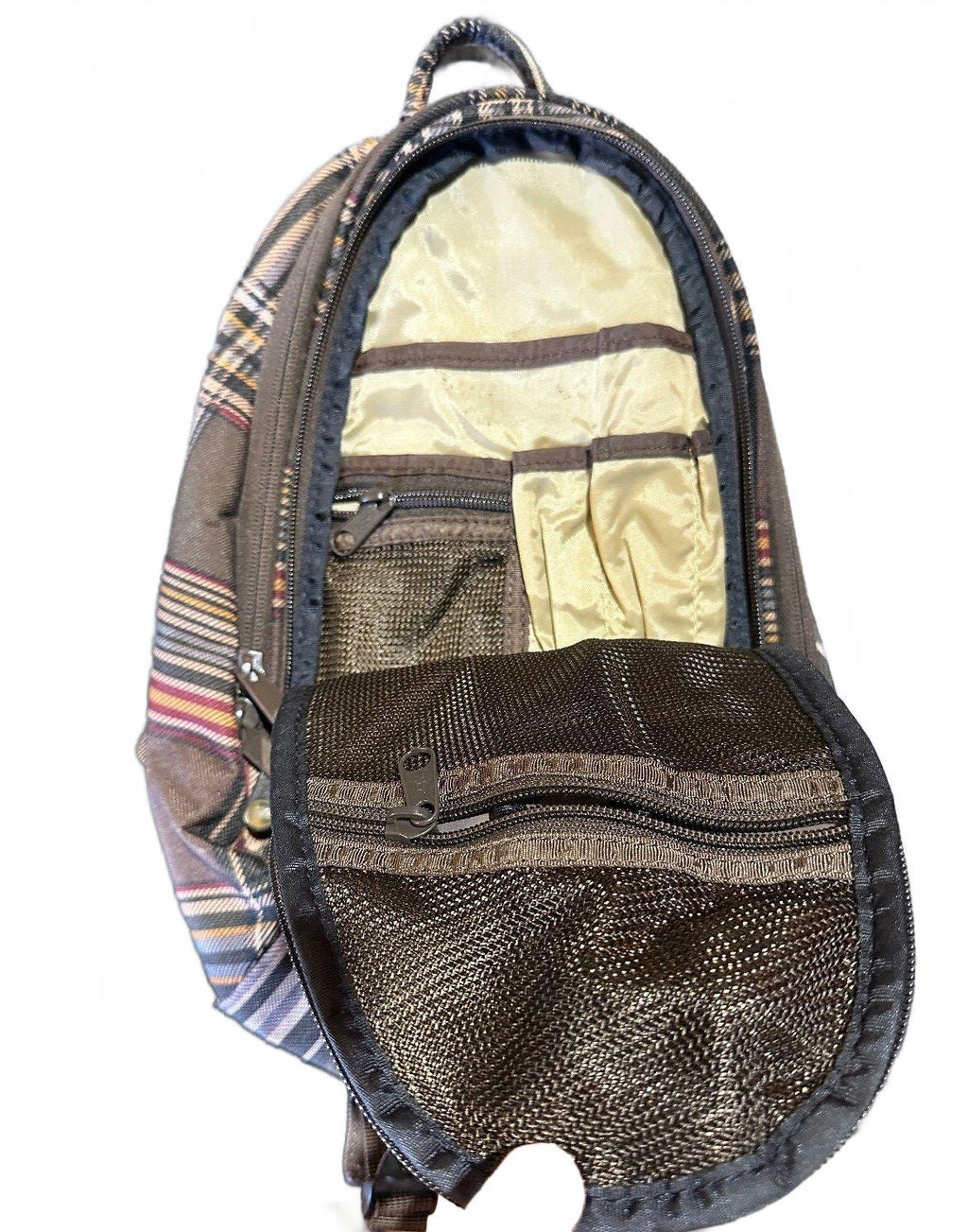 Dakine Plaid Mini Backpack Brown 14" School Travel