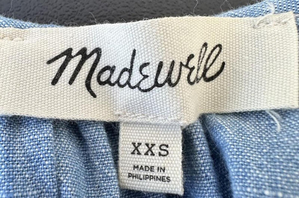 Madewell Chambray Tie Strap Tank XXS