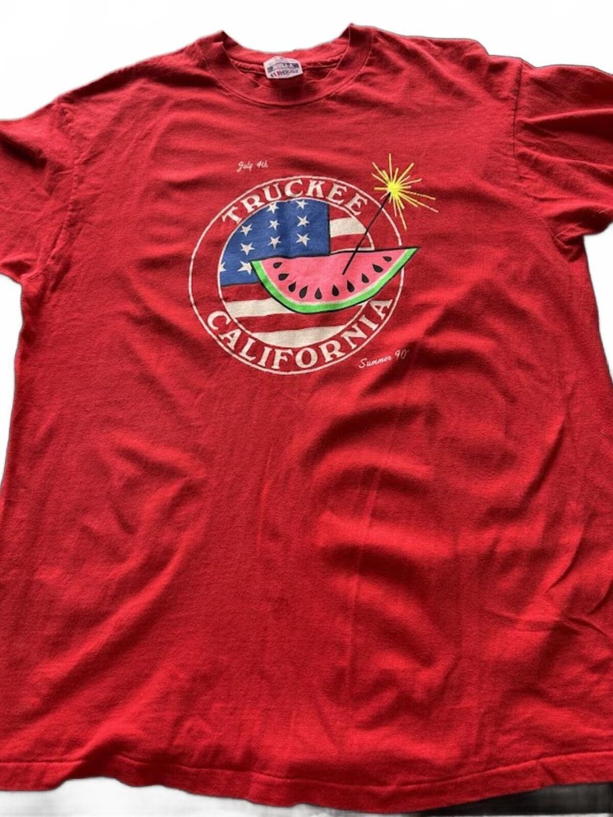 1990 Truckee CA July 4th Tee XL USA