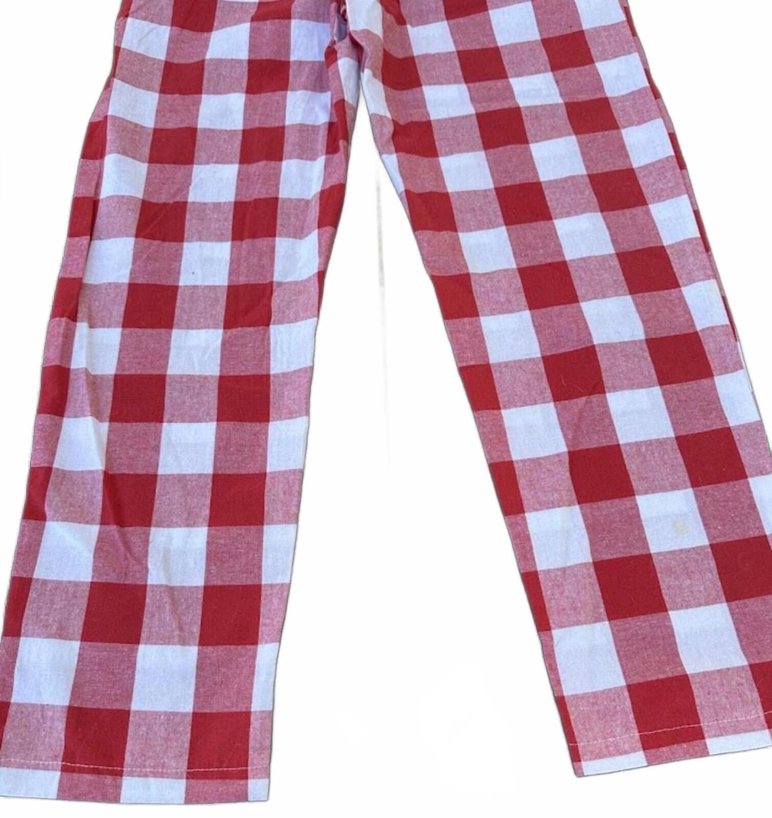 Venti6 Red Check Cropped Pants