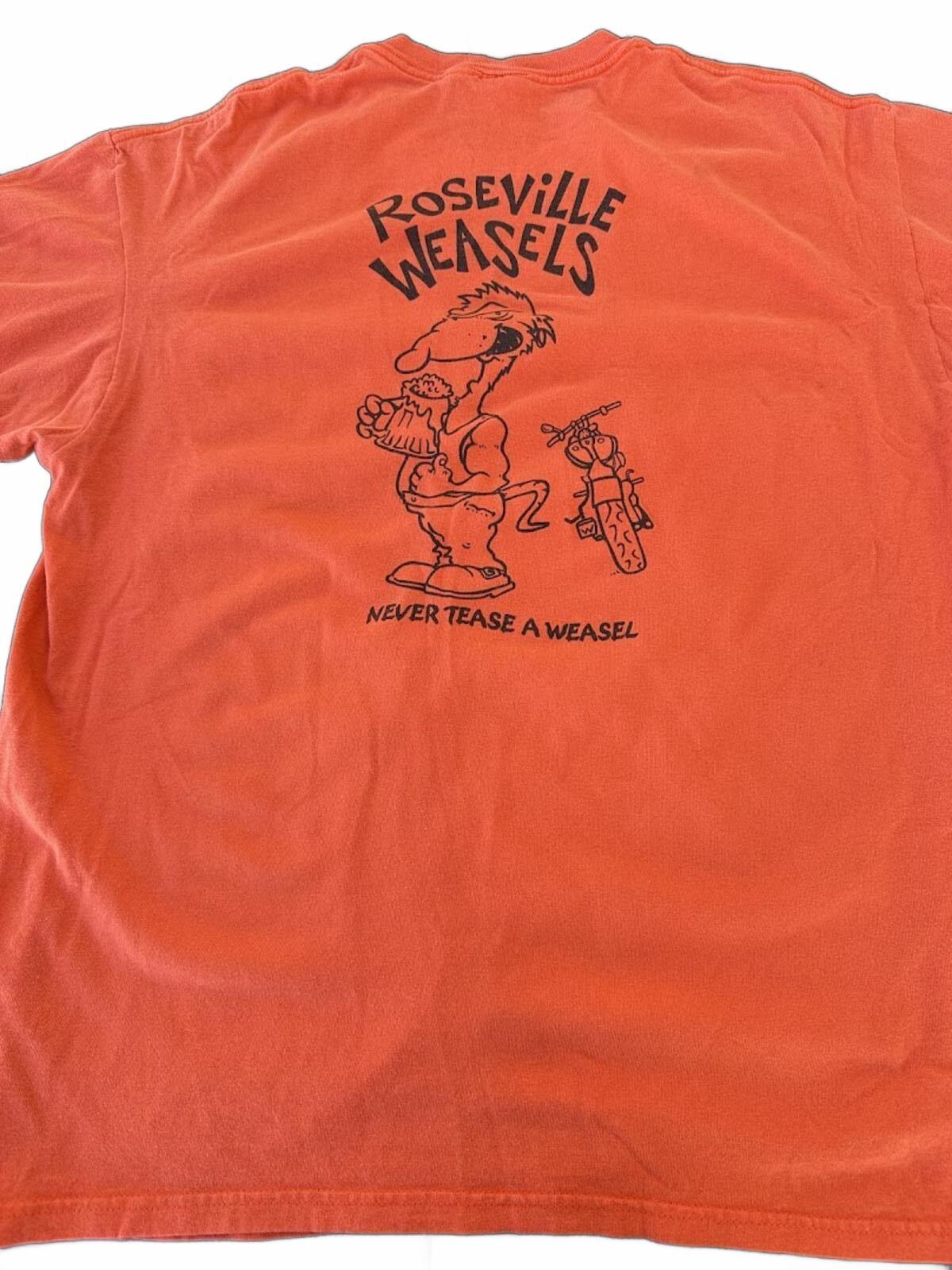 Roseville Weasels Pocket Tee Orange XL