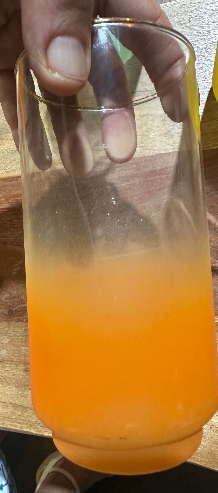 Set of 5 Frosted Ombre Drinking Glasses Yellow Orange Green