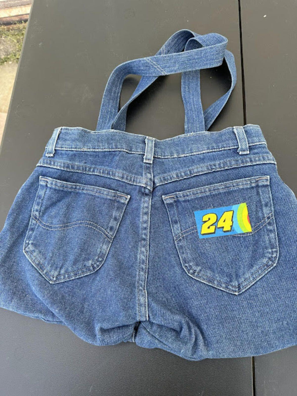 Lee Denim Shorts Tote Bag Racing Lined