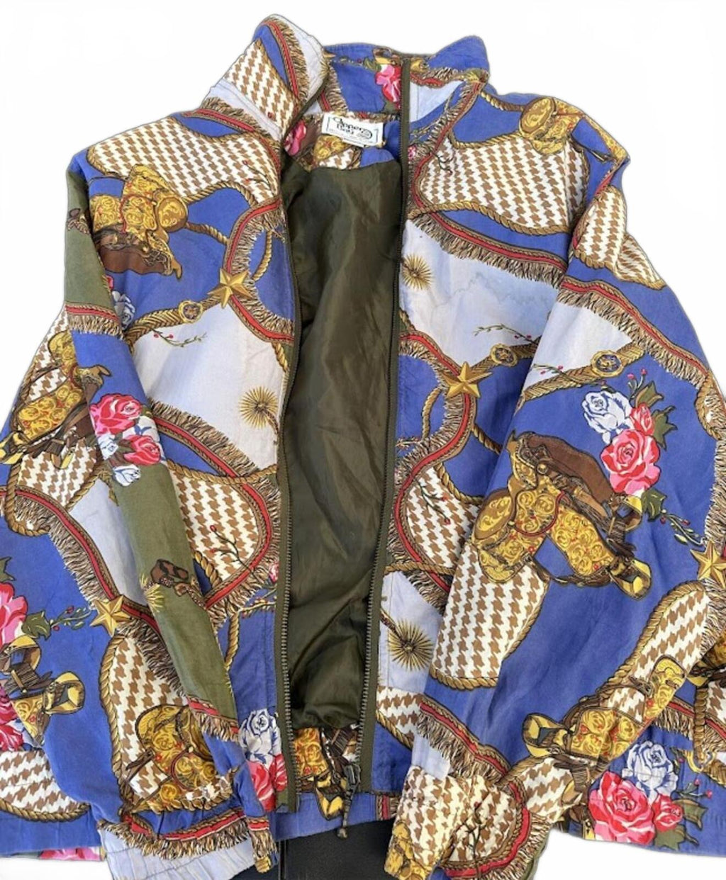 Vintage Copper Bay Silk Bomber Jacket S