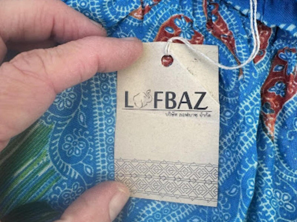 Lofbaz Peacock Print Harem Pants NWT