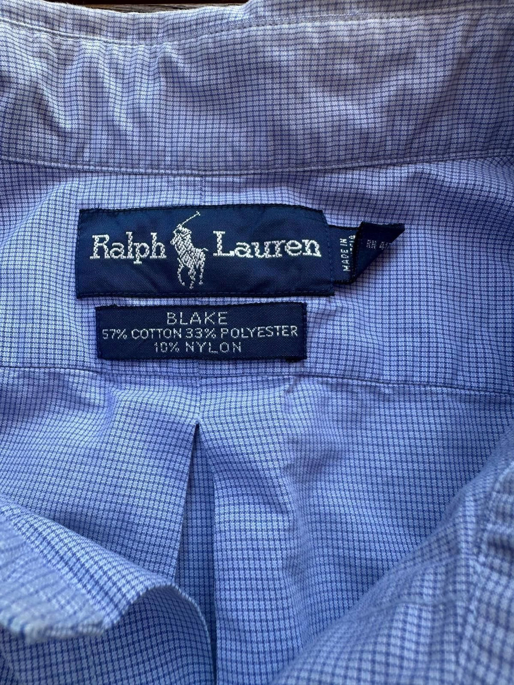 Ralph Lauren Blake Blue Check Short Sleeve Shirt L