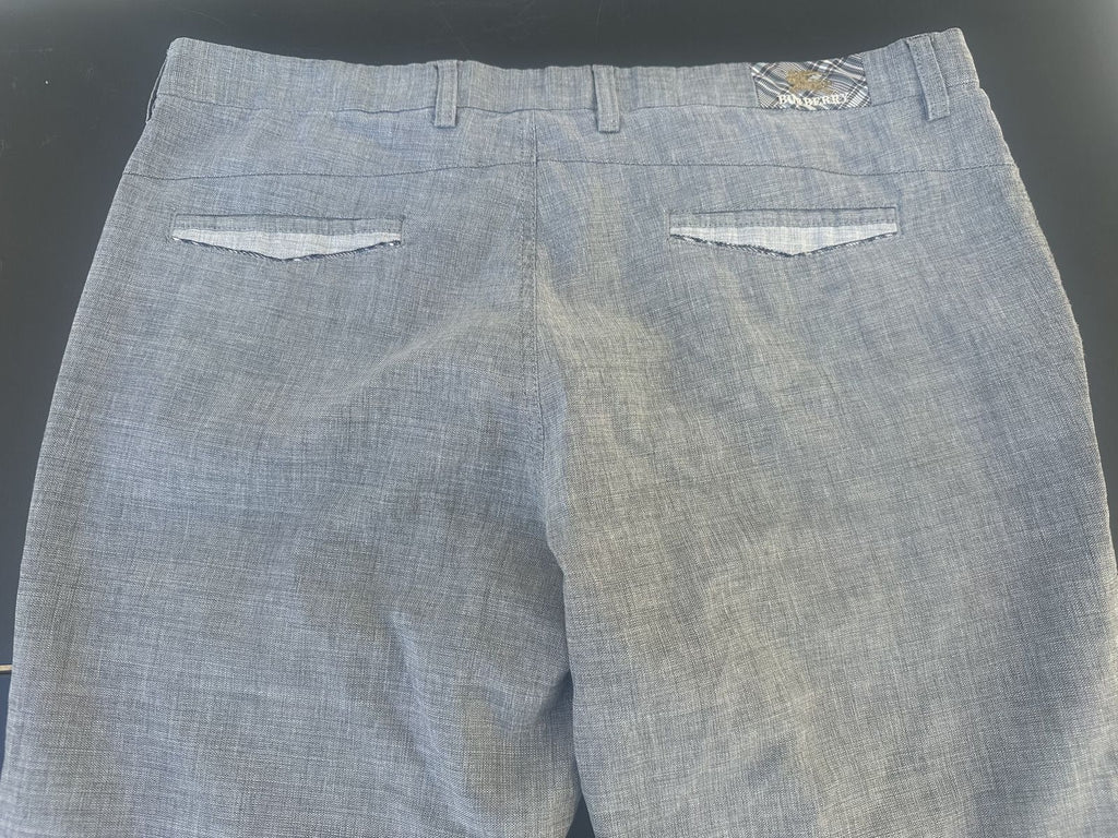 Burberry Prorsum Gray Linen Blend Pants 40
