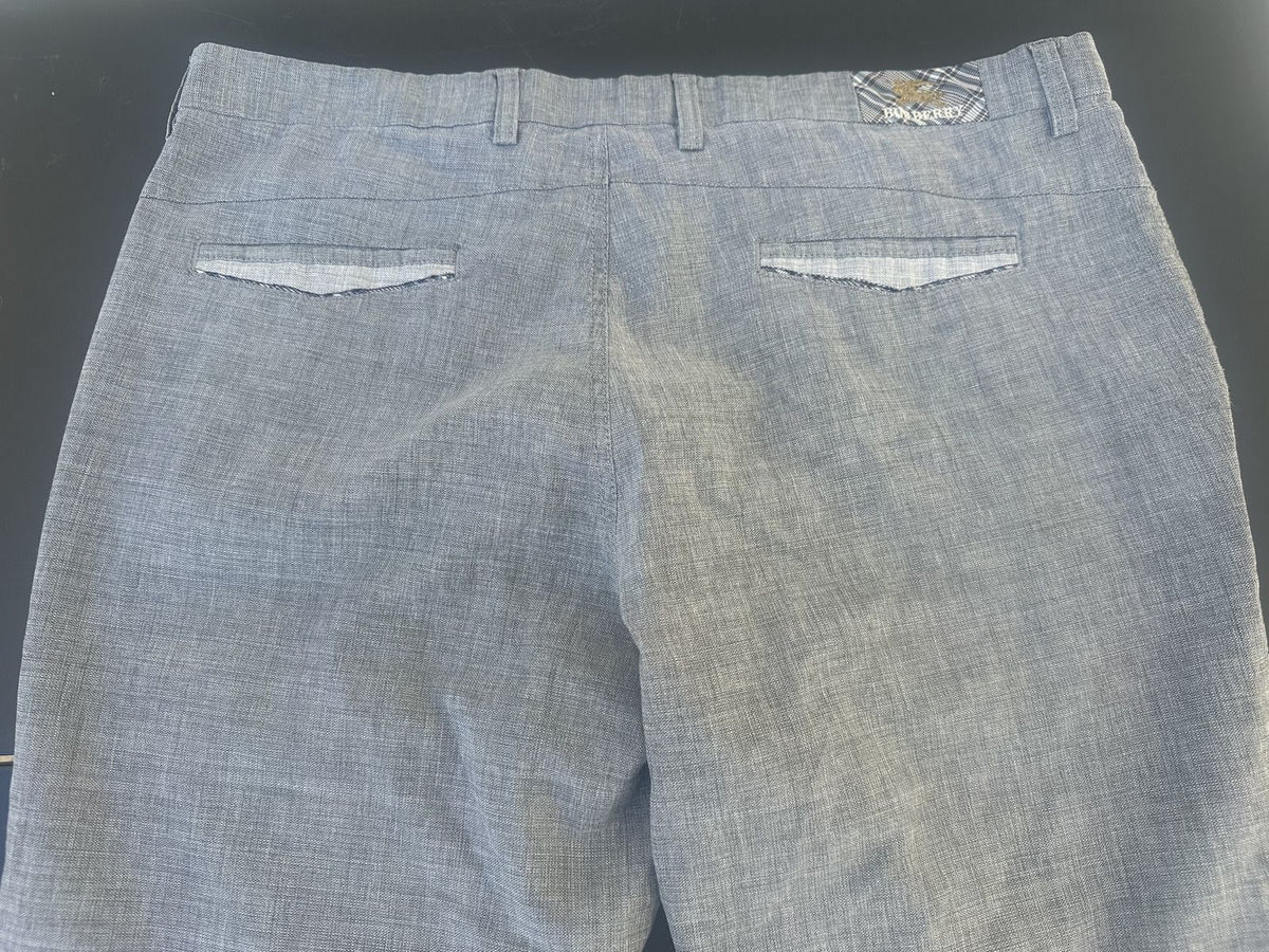 Burberry Prorsum Gray Linen Blend Pants 40