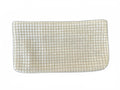 Vintage Cream Metal Mesh Tile Clutch Wallet Zip