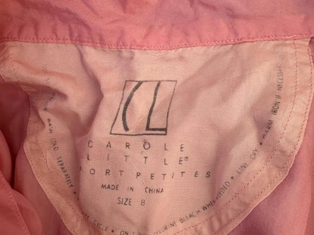 Carole Little Sport Pink Silk Button Shirt