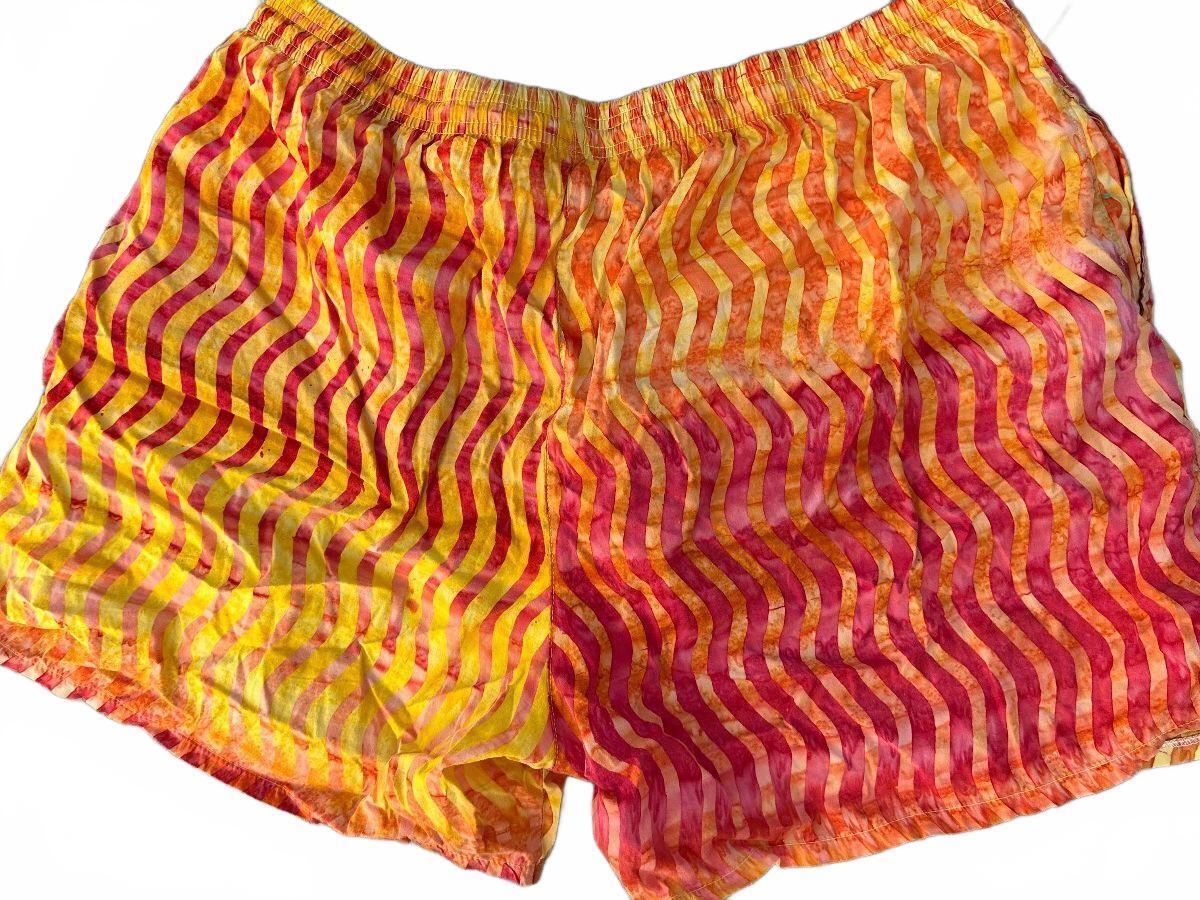 Vintage Paul Stuart USA Wavy Stripe Swim Trunks XXL
