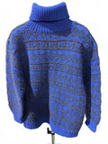Vintage GAP Hand Knit Wool Turtleneck Sweater L