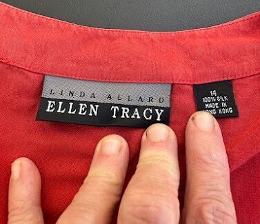 Ellen Tracy Silk Sleeveless Blouse Red 14