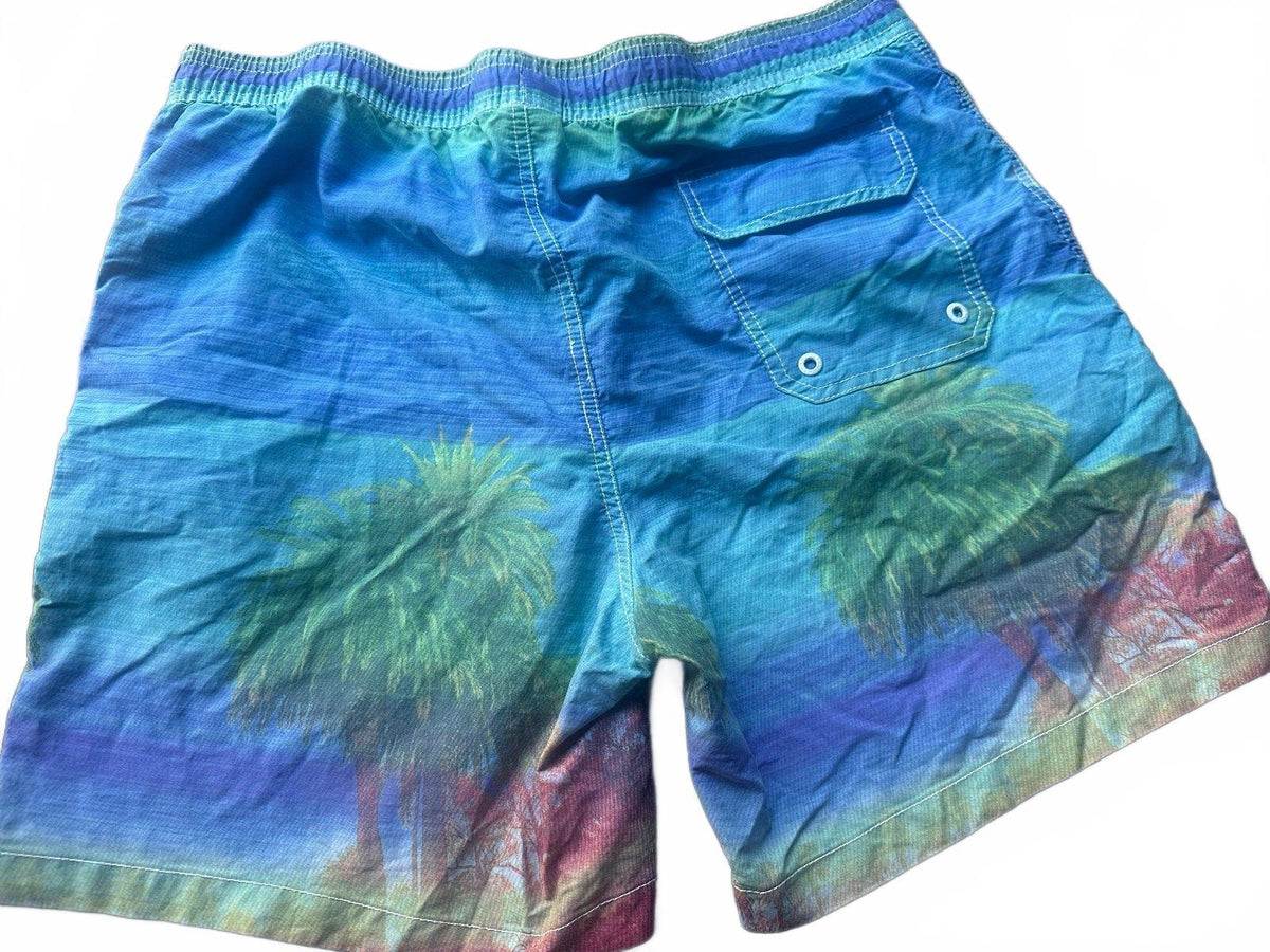 Micros Tropical Palm Print Swim Trunks Men's M