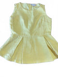 Banana Republic Yellow Peplum Top Size 4