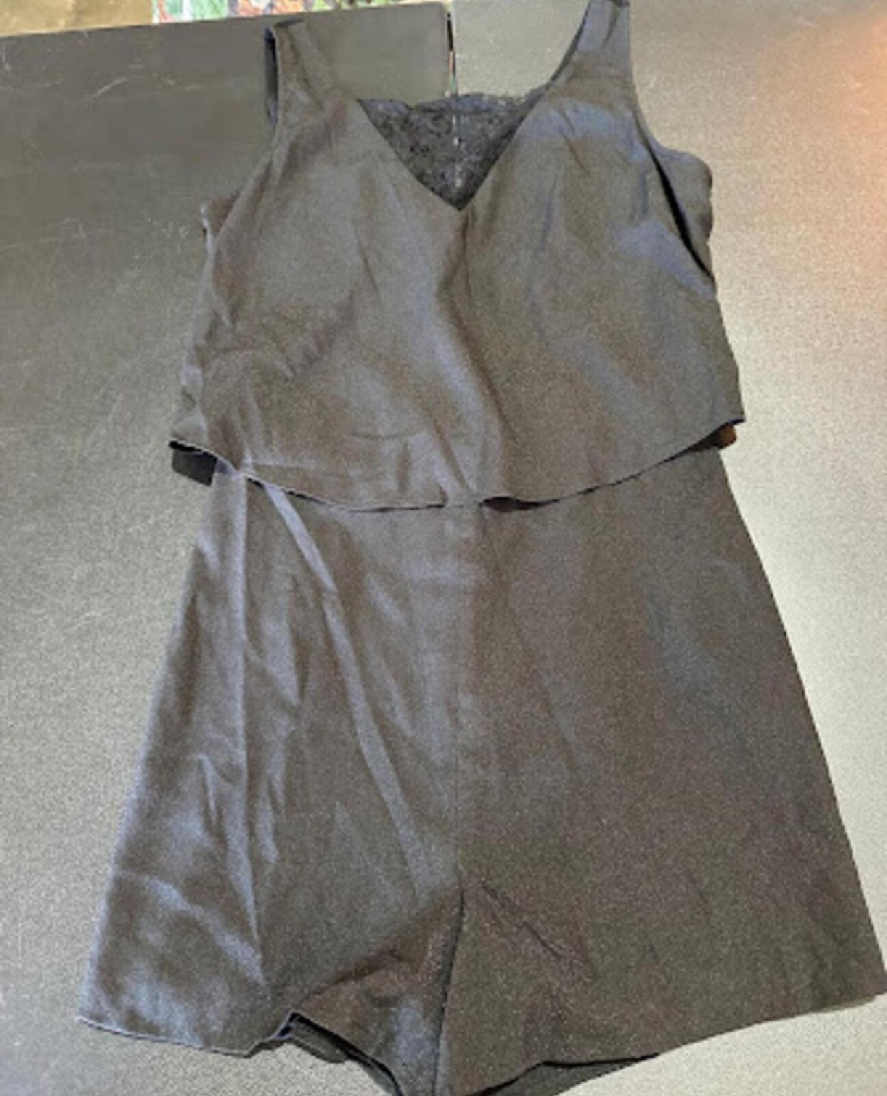 Bebe Black Lace back Romper Size 2