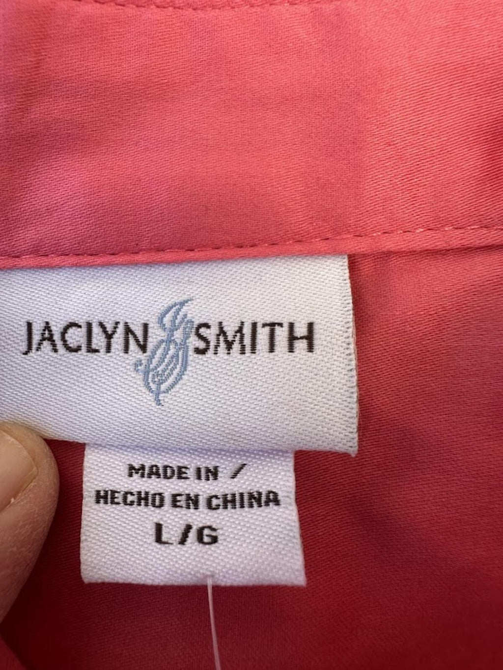 Jaclyn Smith Pink Button Shirt NWT Large