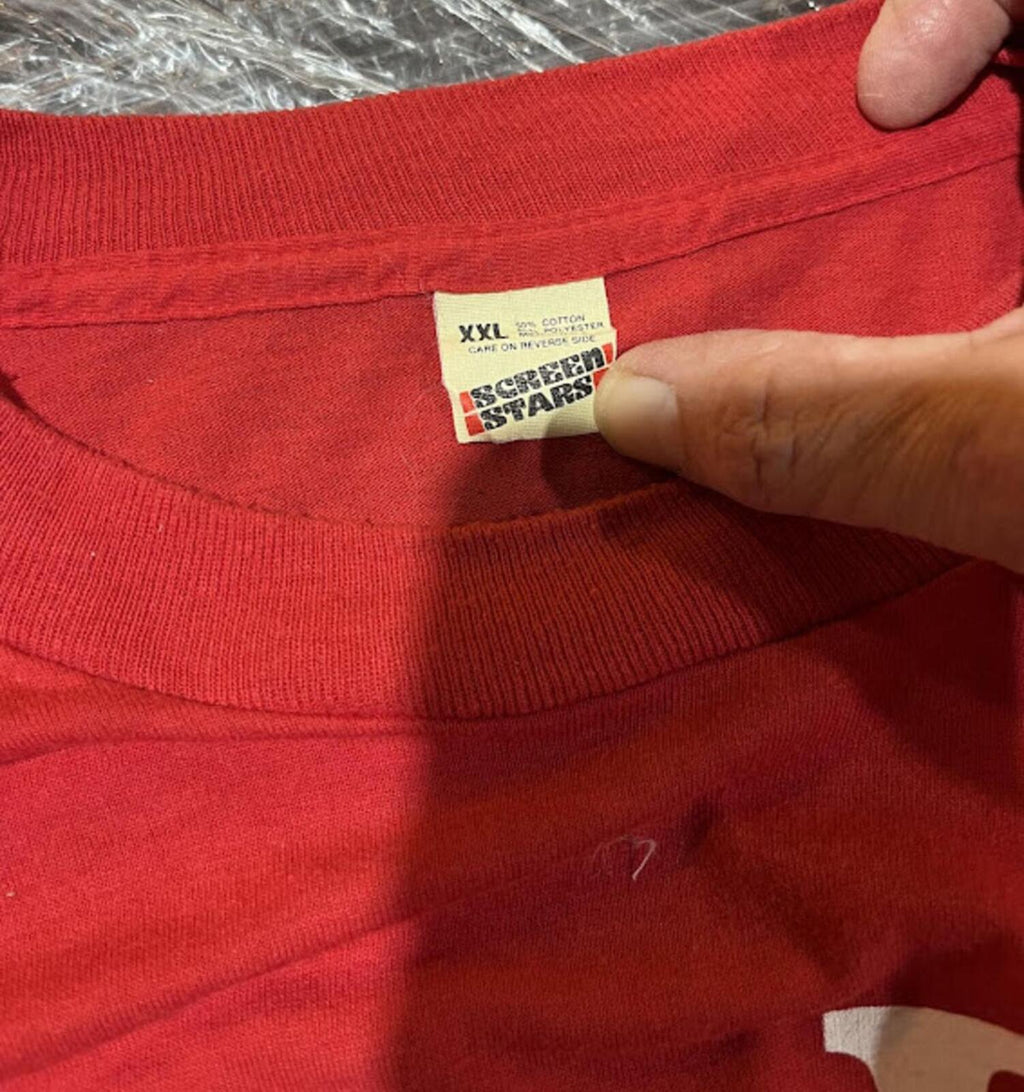 Vintage MR BIG Single Stitch Tee XXL Red 90s