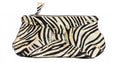 E.D.E. Zebra Print Hair-On Hide Clutch Wristlet
