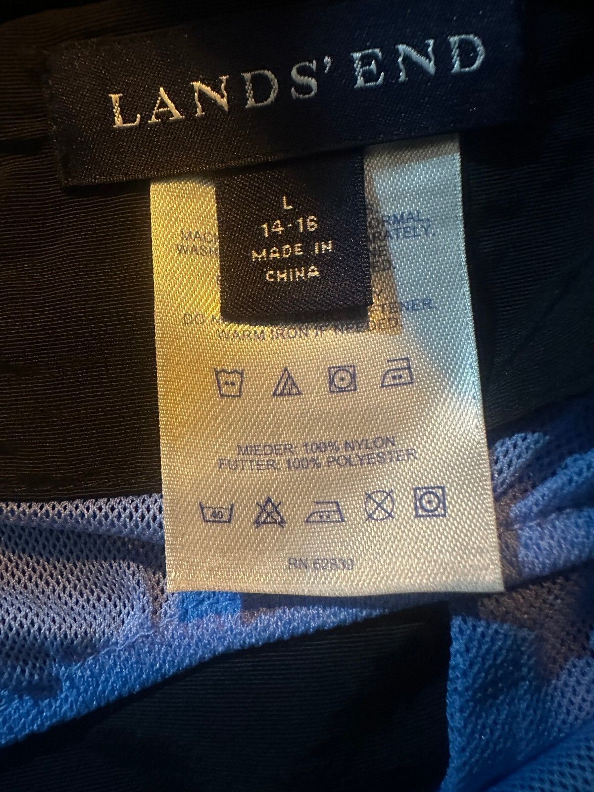 Lands' End Black Lined shorts Women's Large