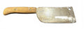 Vintage Butcher Meat Cleaver Serrated Spine Wood Handle
